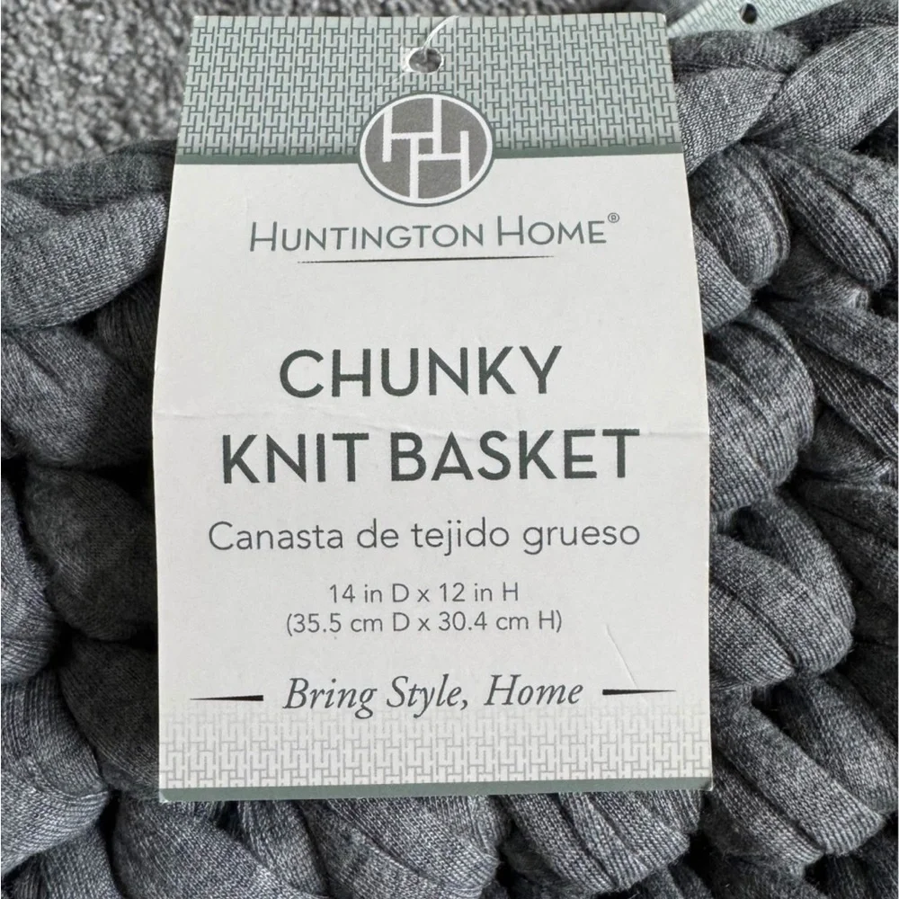 Huntington Home Heavy Chunky Knit Basket